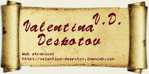 Valentina Despotov vizit kartica